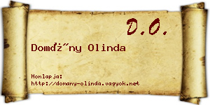 Domány Olinda névjegykártya